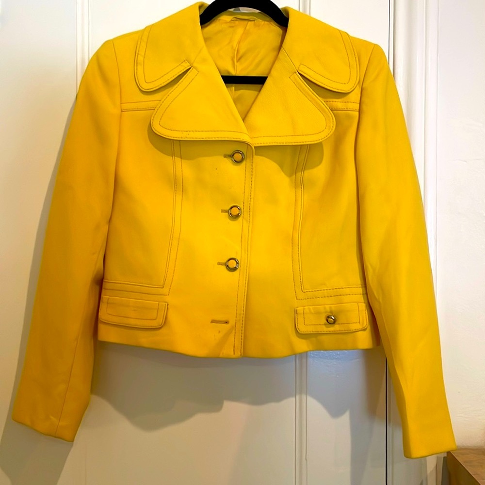 Cute Clueless Sunshine Yellow Vintage Coat / Blazer